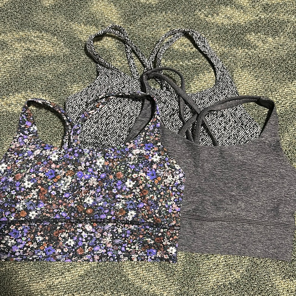 Lululemon longline energy bras x3